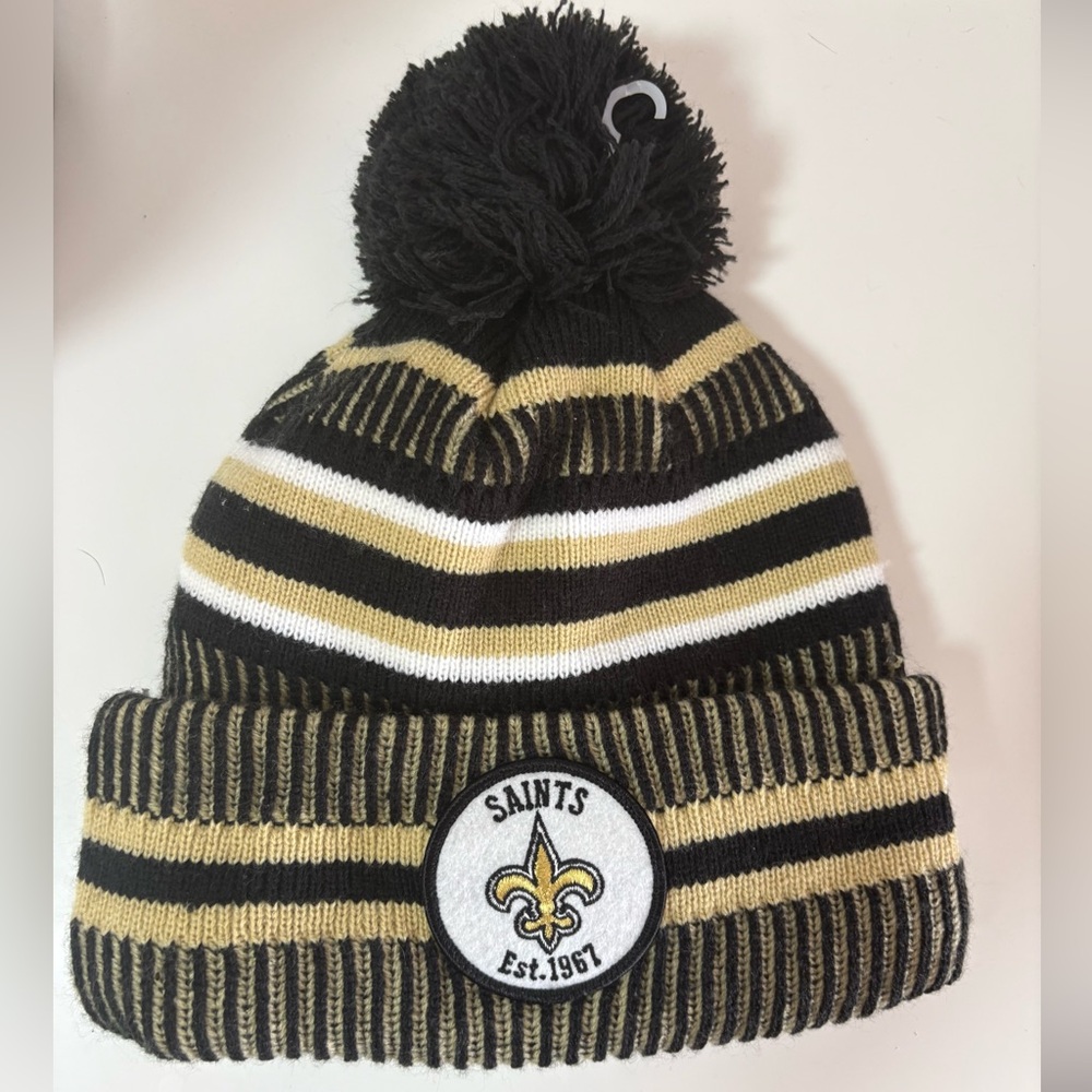 NWOT New Era NFL New Orleans Saints Knit PomPom Winter Hat OS
